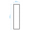 Soporte panel LED 1200x300mm superficie